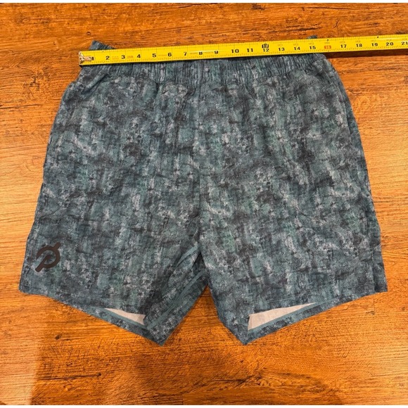 Peloton Blue Marble Performance Lined Training Running Gym Shorts 7' Men's Large - Picture 6 of 7